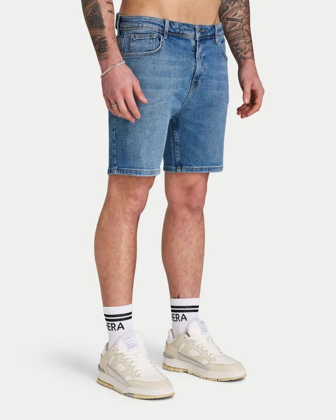 Mens slim fit short – mid blue Mens slim fit short – mid blue