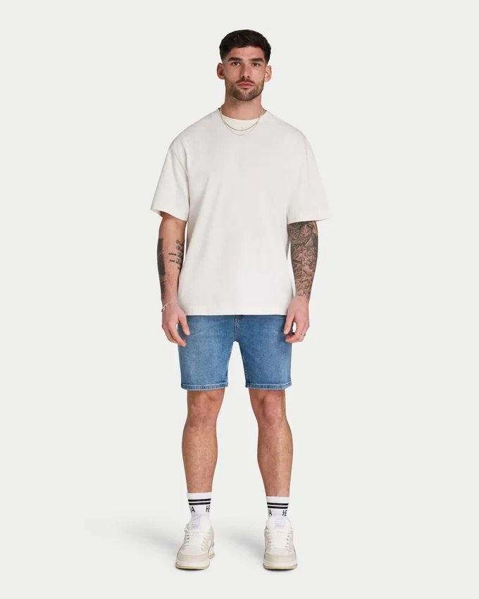 Mens slim fit short – mid blue Mens slim fit short – mid blue