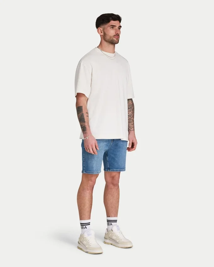 Mens slim fit short – mid blue Mens slim fit short – mid blue