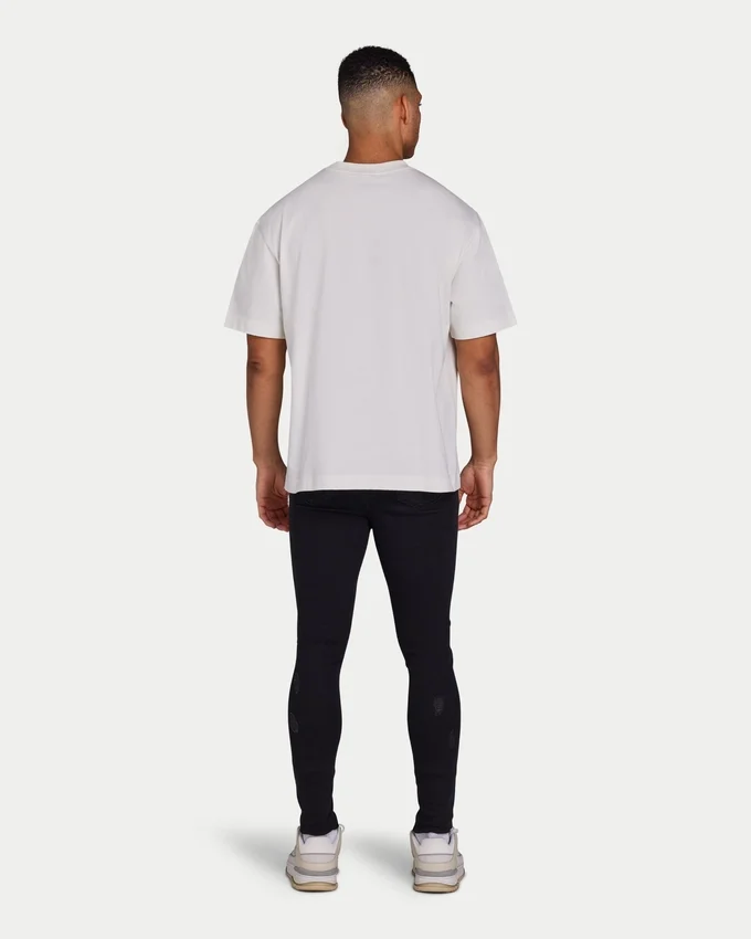 Mens spray-on ripped jean – black Mens spray-on ripped jean – black