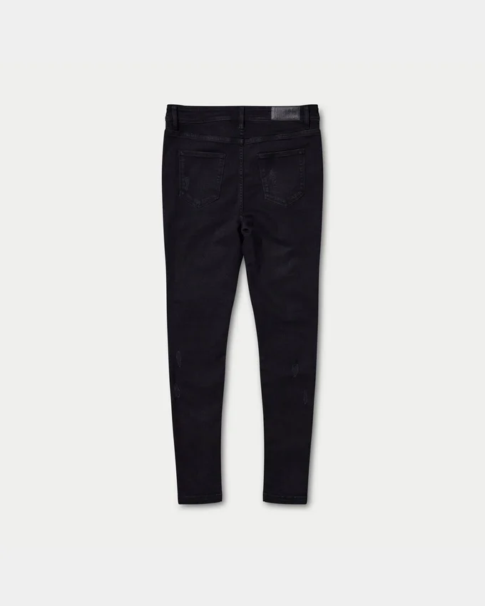 Mens spray-on ripped jean – black Mens spray-on ripped jean – black