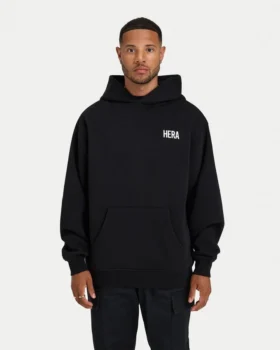 Mens staple oversized hoodie – black