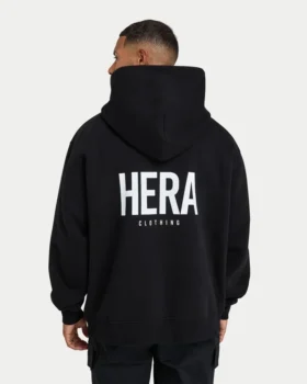 Mens staple oversized hoodie – black