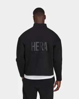 Mens staple oversized ¼ zip sweatshirt
