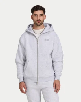 Mens staple oversized zip up hoodie