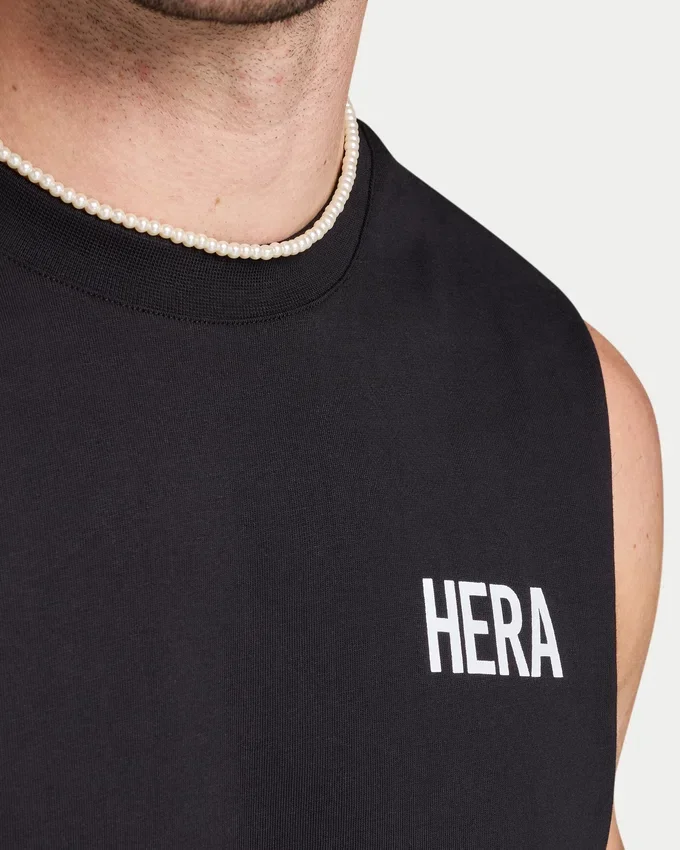 Mens staple tank – black Mens staple tank – black