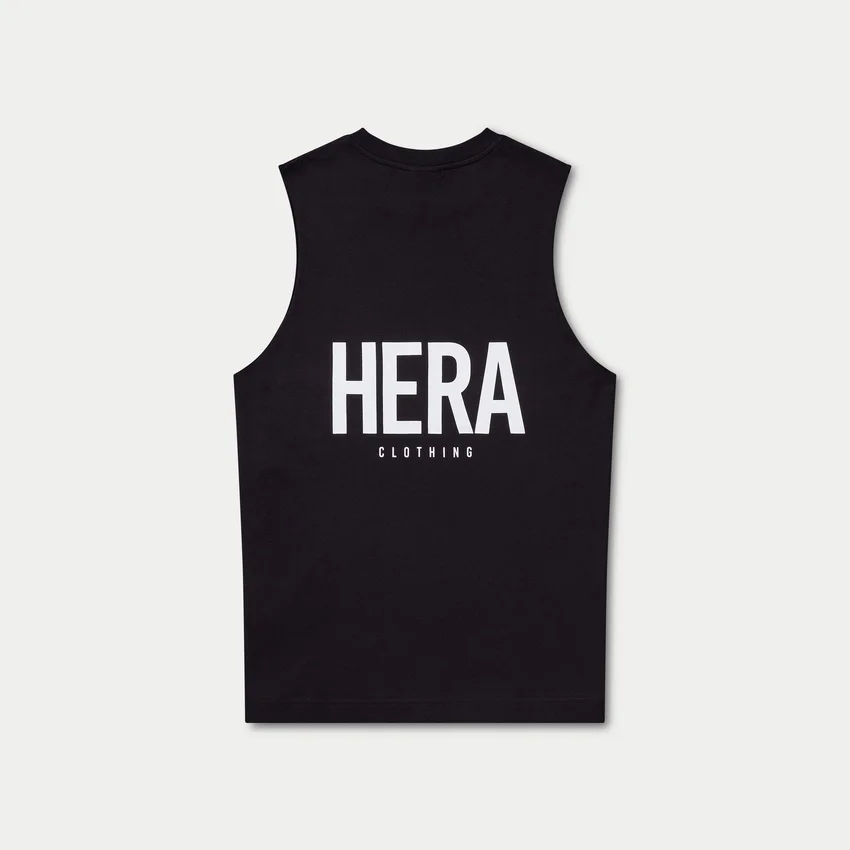 Mens staple tank – black Mens staple tank – black