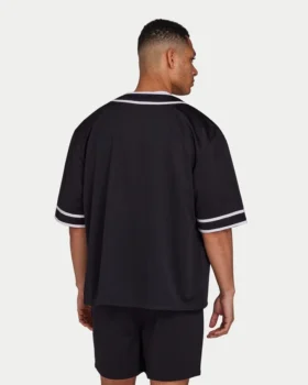 Mens varsity mesh jersey – black