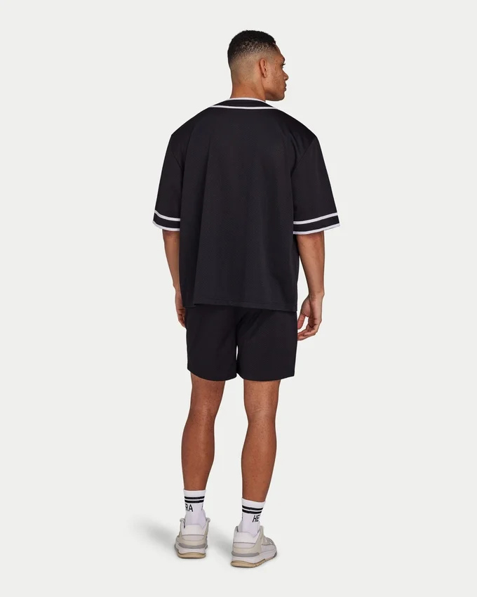 Mens varsity mesh jersey – black Mens varsity mesh jersey – black