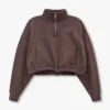 Rewear collective cropped sweatshirt – slate brown