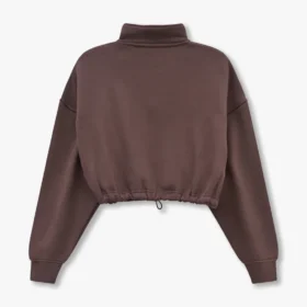 Rewear collective cropped sweatshirt – slate brown