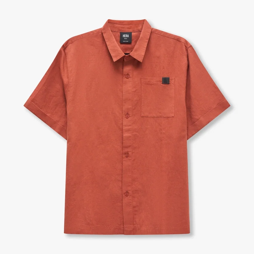 Rewear linen mix shirt – clay brown Rewear linen mix shirt – clay brown