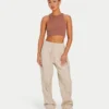 Women’s base racer crop top – acorn brown