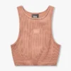 Women’s base racer crop top – acorn brown