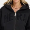 Womens 365 cropped zip hoodie