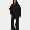 Womens 365 cropped zip hoodie
