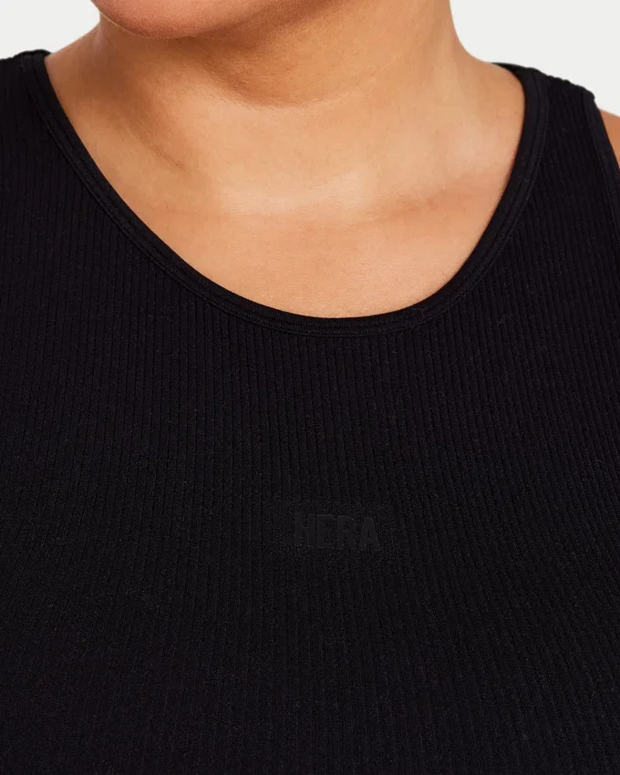 Womens base racer crop top – black Womens base racer crop top – black