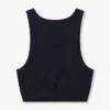 Womens base racer crop top – black Womens base racer crop top – black