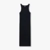 Womens base racer midi dress – black