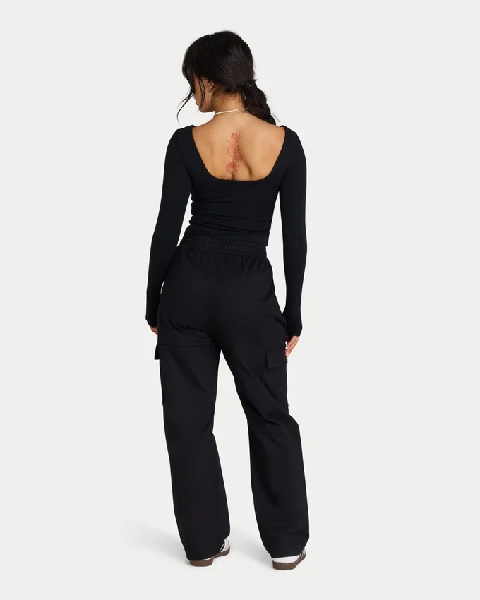 Womens cargo pant – black Womens cargo pant – black
