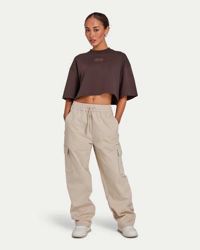 Womens cargo pant – oatmeal Womens cargo pant – oatmeal