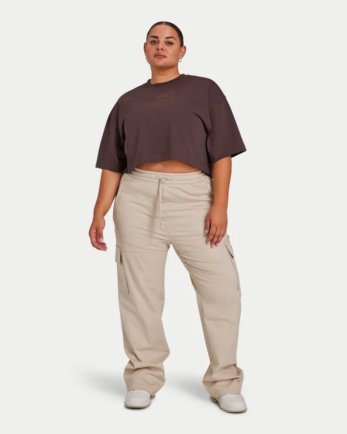 Womens cargo pant – oatmeal Womens cargo pant – oatmeal