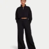 Womens collective wide leg sweatpant – black