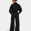 Womens collective wide leg sweatpant – black
