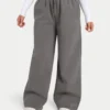 Womens collective wide leg sweatpant – charcoal grey