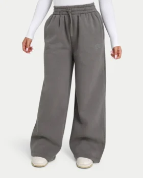 Womens collective wide leg sweatpant – charcoal grey
