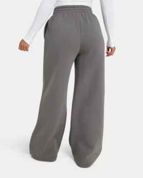 Womens collective wide leg sweatpant – charcoal grey