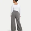 Womens collective wide leg sweatpant – charcoal grey