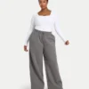 Womens collective wide leg sweatpant – charcoal grey