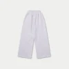 Womens collective wide leg sweatpant – grey marl
