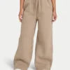 Womens collective wide leg sweatpant – mocha