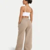 Womens collective wide leg sweatpant – mocha