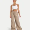 Womens collective wide leg sweatpant – mocha