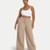 Womens collective wide leg sweatpant – mocha