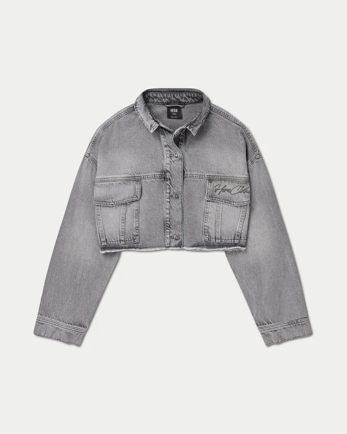 Womens cropped denim jacket Womens cropped denim jacket