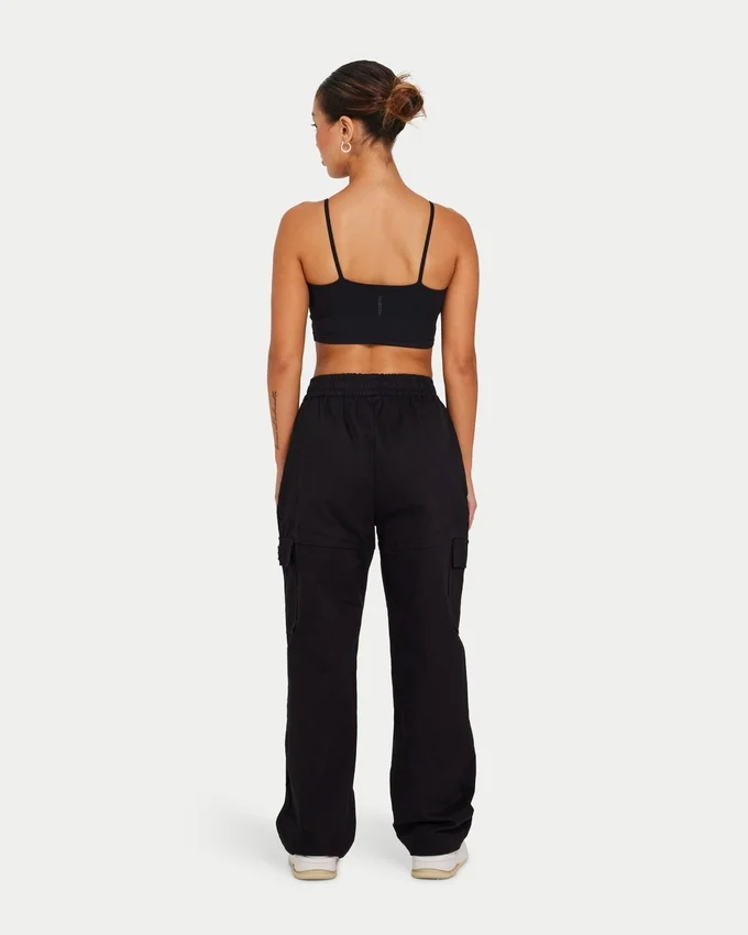 Womens essential crop top – black Womens essential crop top – black