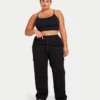 Womens essential crop top – black Womens essential crop top – black