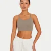 Womens essential crop top – marsh grey Womens essential crop top – marsh grey