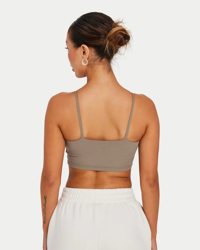 Womens essential crop top – marsh grey Womens essential crop top – marsh grey
