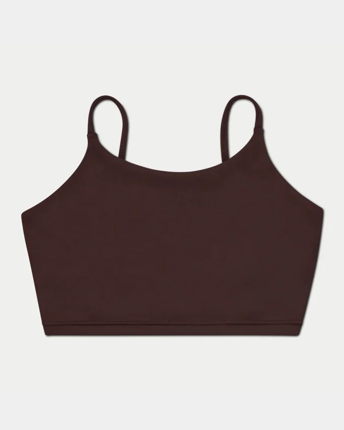 Womens essential crop top – slate brown Womens essential crop top – slate brown