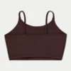 Womens essential crop top – slate brown Womens essential crop top – slate brown