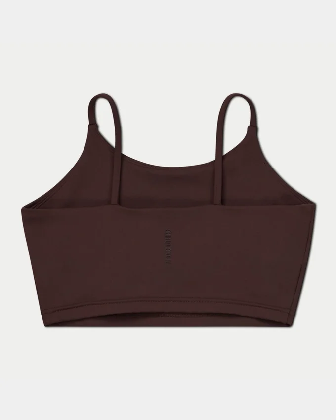 Womens essential crop top – slate brown Womens essential crop top – slate brown