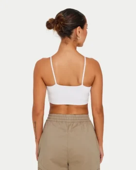 Womens essential crop top – white