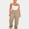 Womens essential crop top – white Womens essential crop top – white