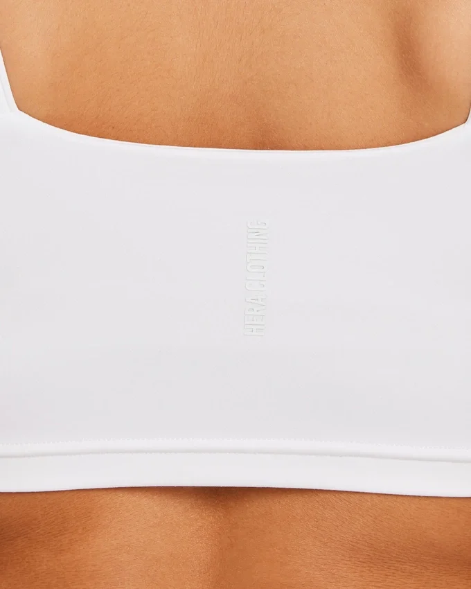Womens essential crop top – white Womens essential crop top – white
