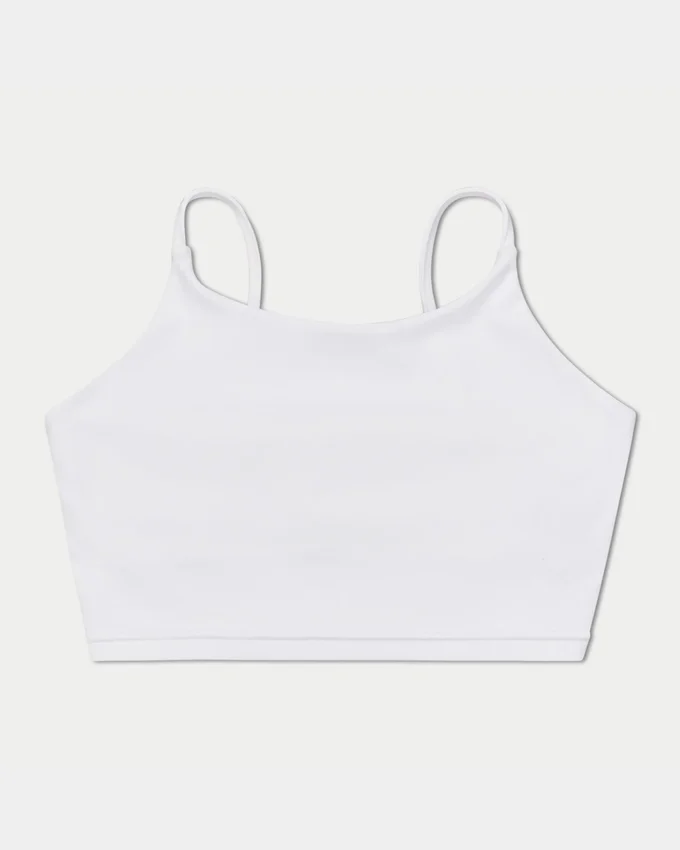 Womens essential crop top – white Womens essential crop top – white